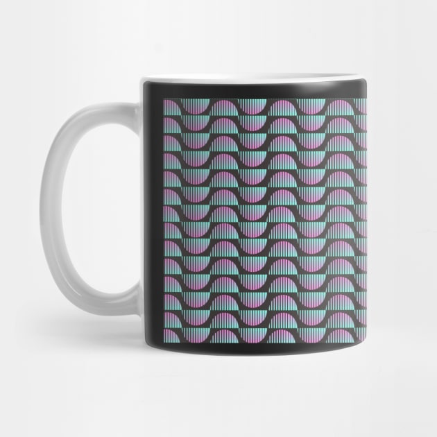 80s Gradient Arch Pattern - Vaporwave by rosiemoonart